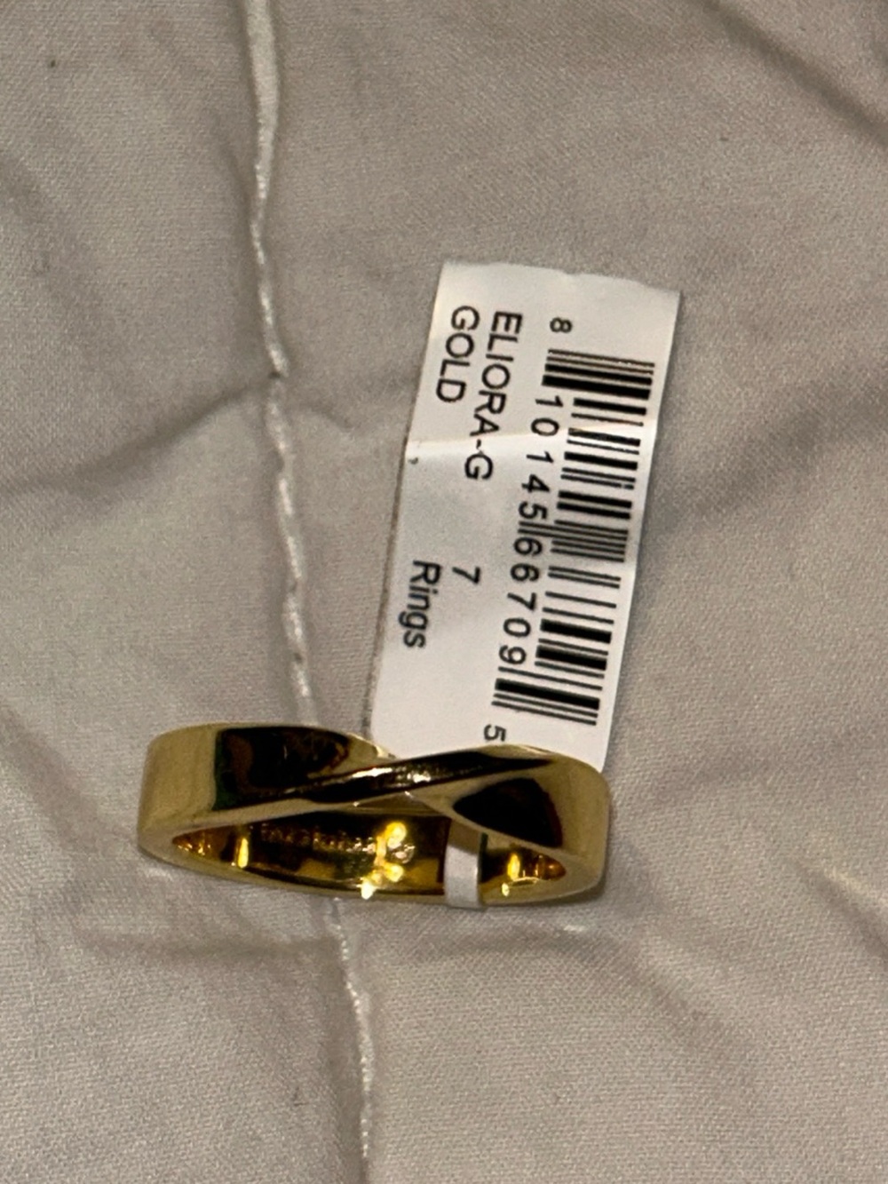 Ana Luisa Eliora Twisted Band Gold Ring, Women’s Size 7
